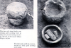 Field photographs of gold worker's tool kit at the moment of discovery, showing stone hammers and anvil inside.